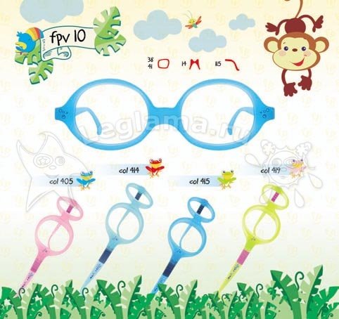 Оправы Fisher Price FPV10 таблица цветов Оправы Fisher Price FPV10 таблица цветов