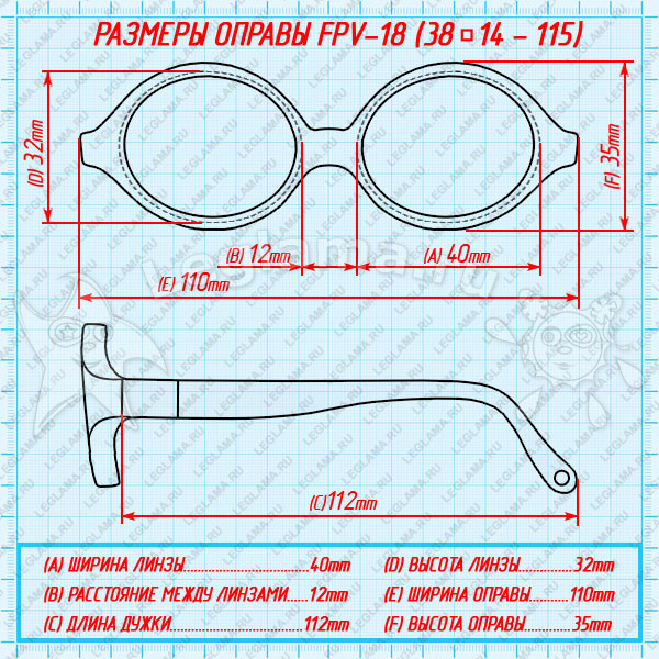 Силиконовая оправа Fisher Price (FPV18 объем 110-130мм)/Детская антивандальная оправа для очков - Фишер Прайс